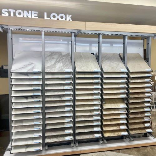 Luxury vinyl flooring stone look marble